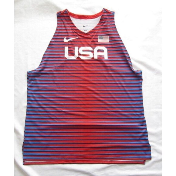 New Nike Pro Elite Olympic Team USA Track Field Singlet Sz XXL (AO8672-602)NW134 - Picture 1 of 10